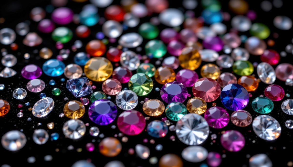 colourful flatback crystals