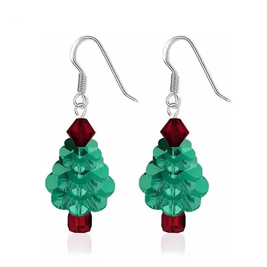 Christmas Tree Earrings Project With Serinity Beads