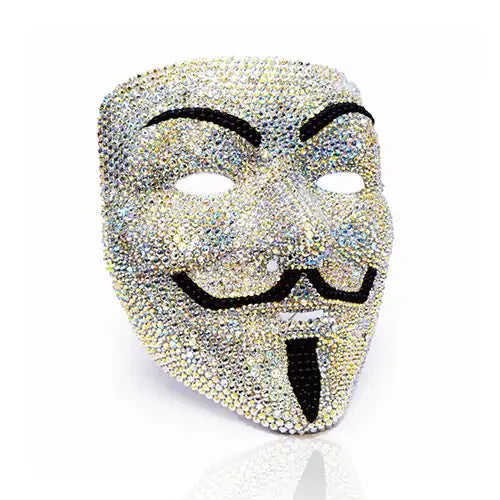 Swarovski Rhinestones Guy Fawkes Mask Embellishment Project