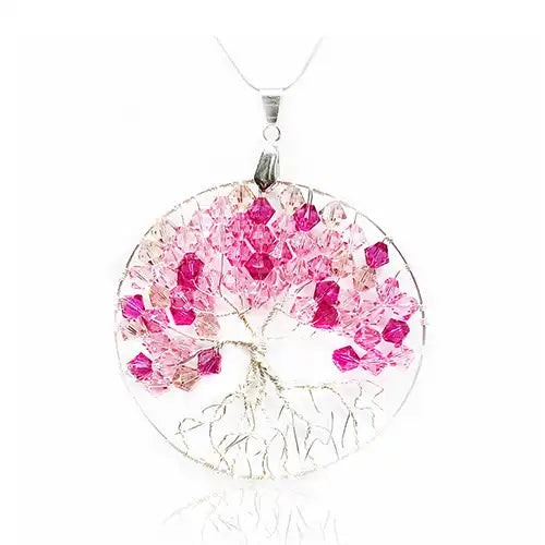 Serinity Crystal Beads Wire Wrap Tree Necklace Jewellery Project