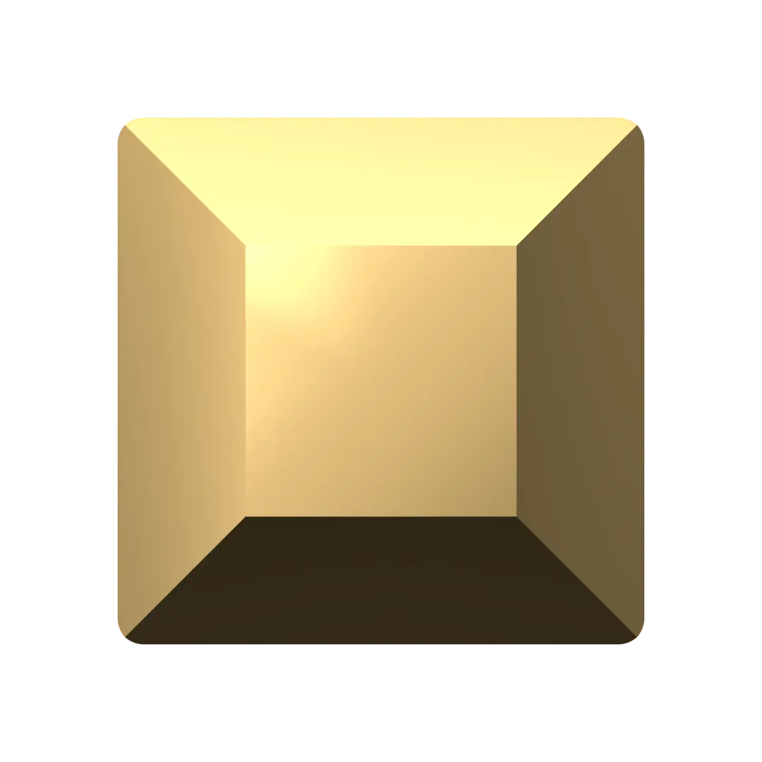 Swarovski Hotfix Flat Back Crystals Square (2400) Crystal Aurum