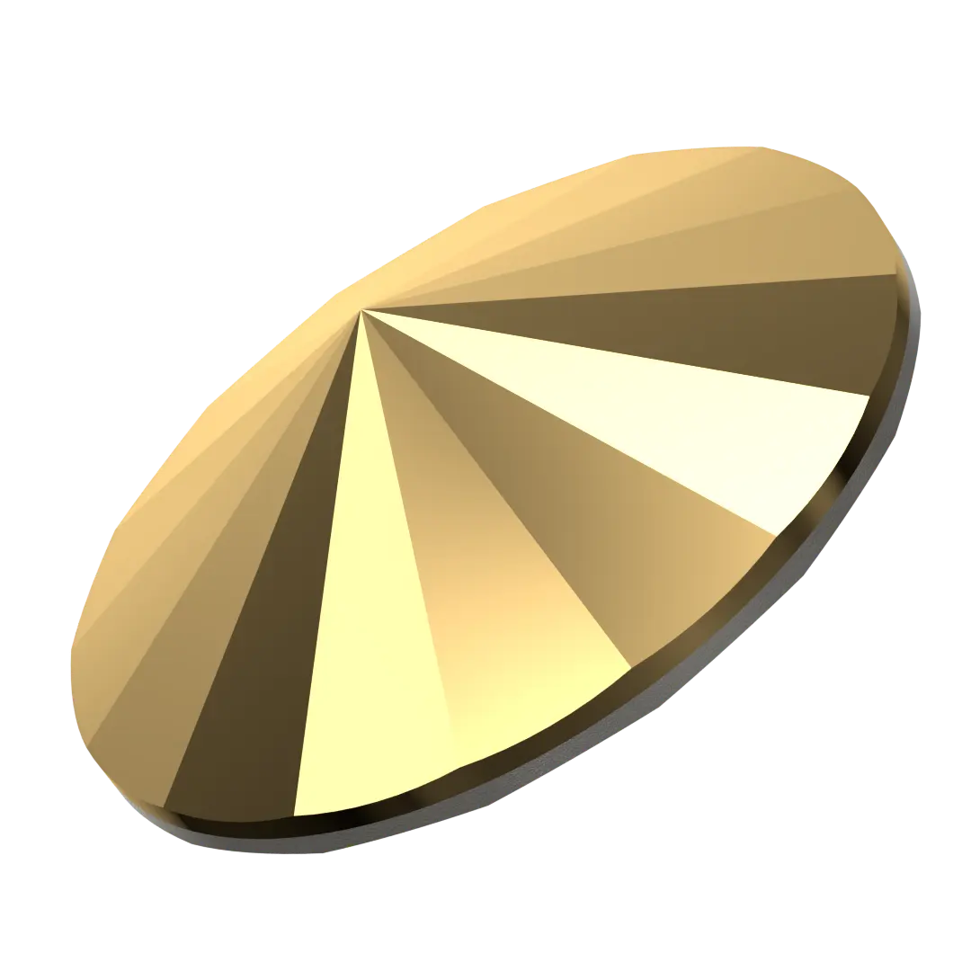 Swarovski Chatons Round Stones Rivoli (1122) Crystal Aurum