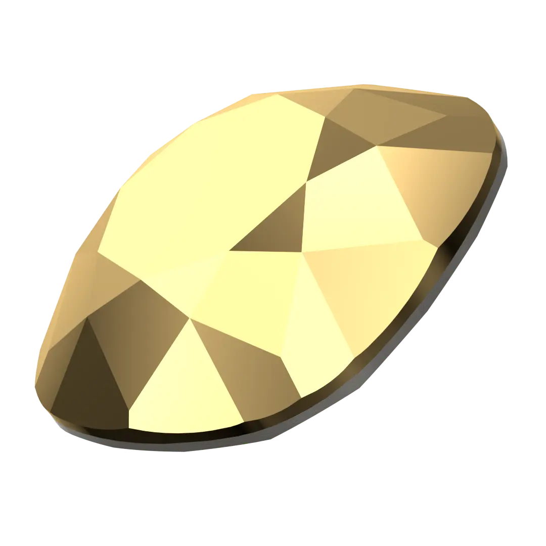 Swarovski Fancy Stones Cushion Square (4470) Crystal Aurum