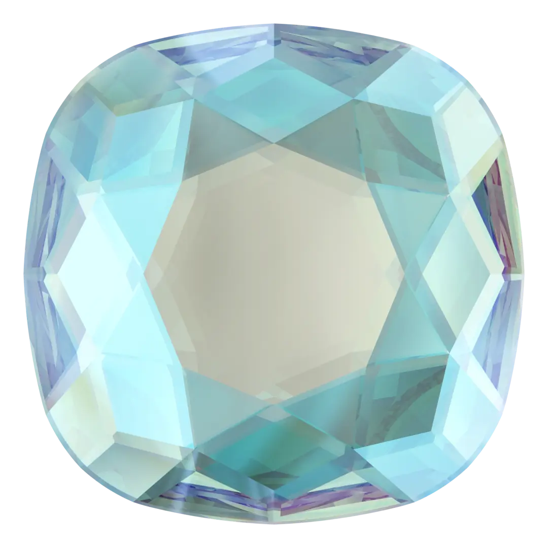 Swarovski Flat Back Crystals Non Hotfix Cushion (2471) Aquamarine Shimmer