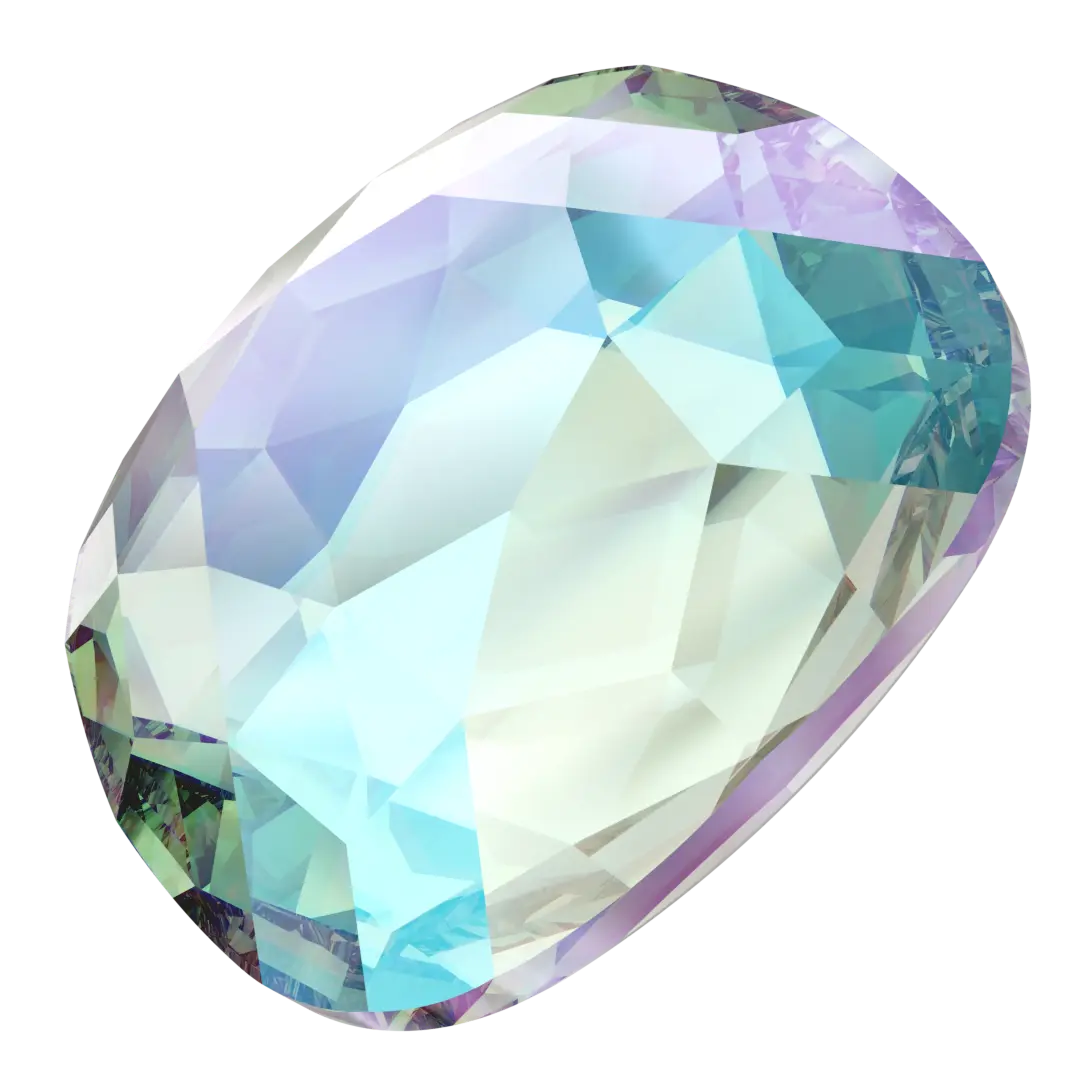 Swarovski Flat Back Crystals Non Hotfix Cushion (2471) Aquamarine Shimmer