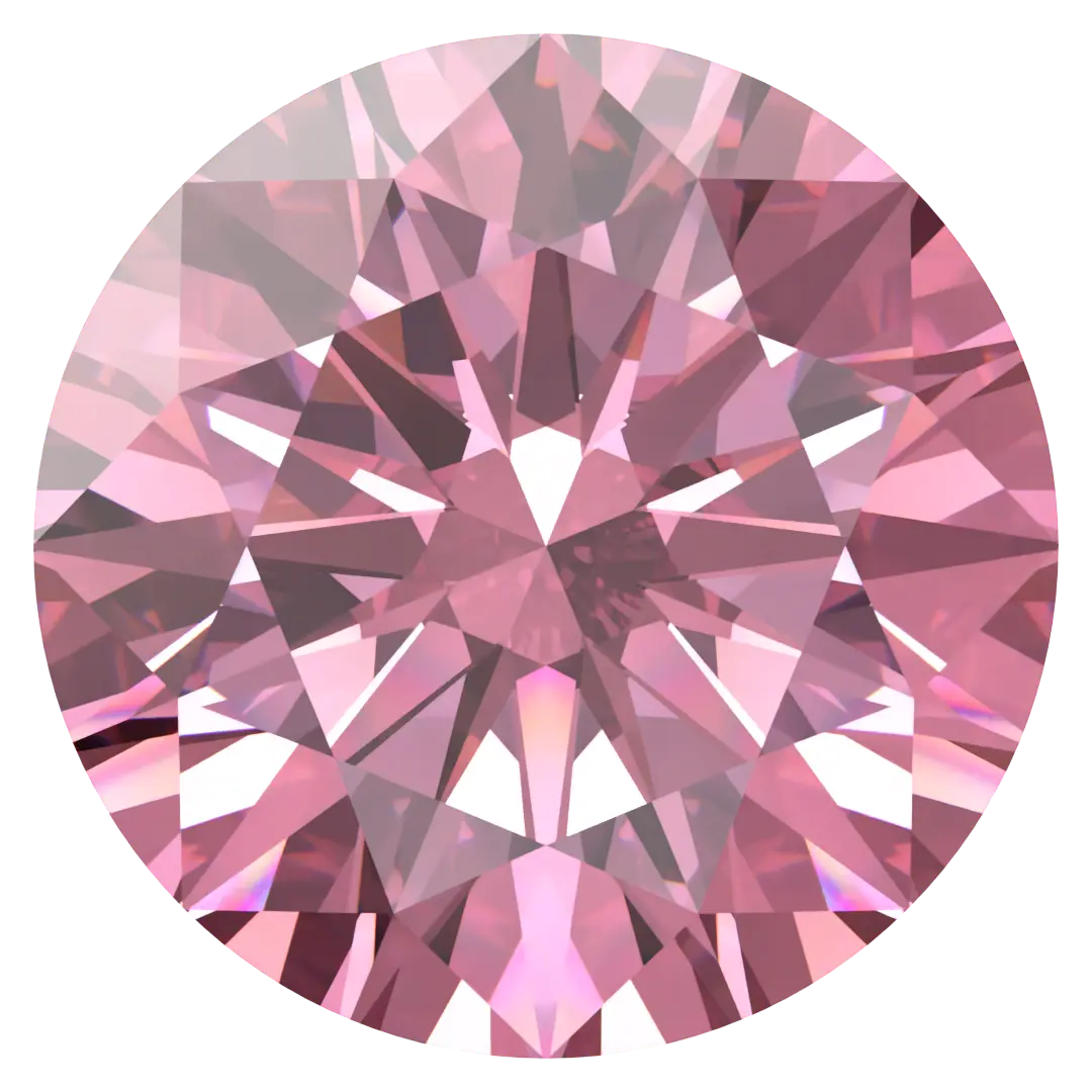 Swarovski Zirconia Round Pure Brilliance Cut Fancy Pink