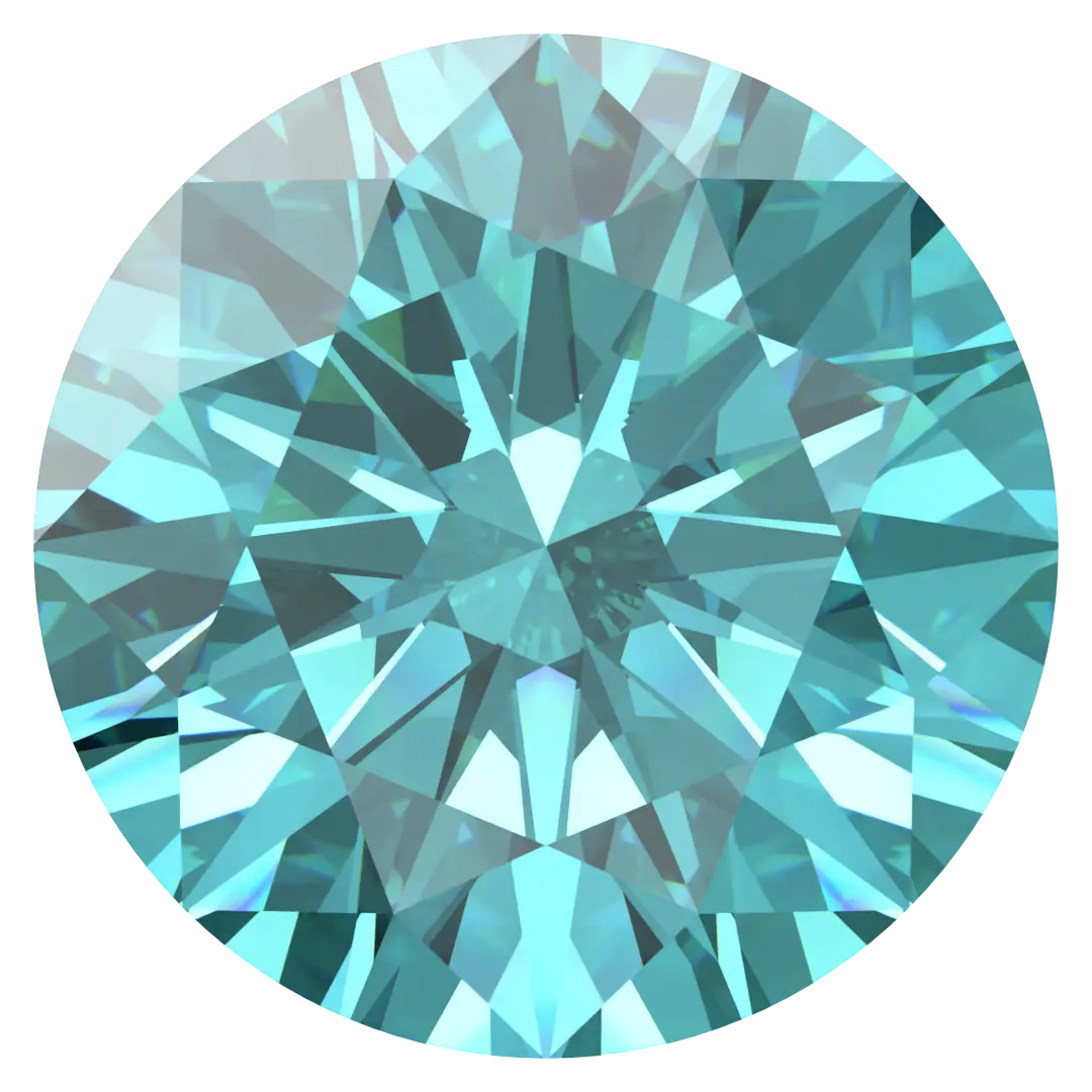Swarovski Zirconia Round Pure Brilliance Cut Mint Green
