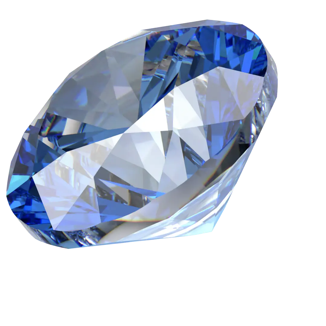 Swarovski Zirconia Round Pure Brilliance Cut Fancy Blue