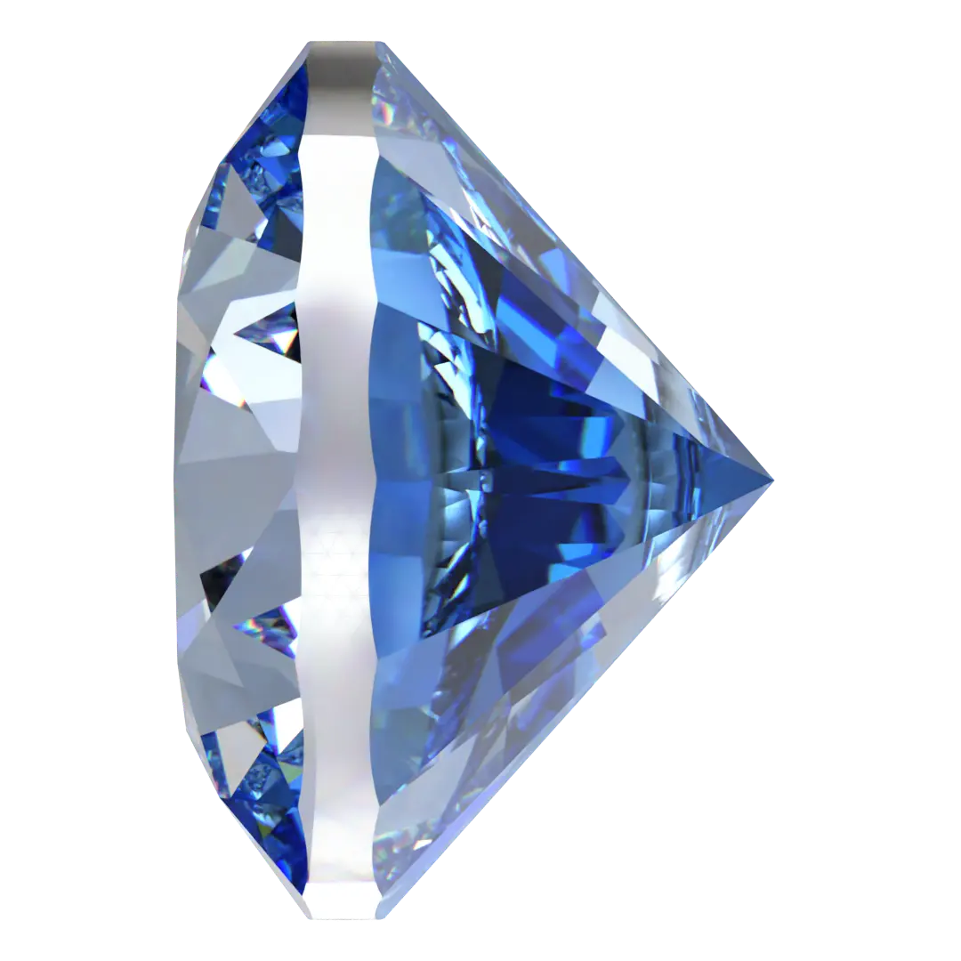 Swarovski Zirconia Round Pure Brilliance Cut Fancy Blue