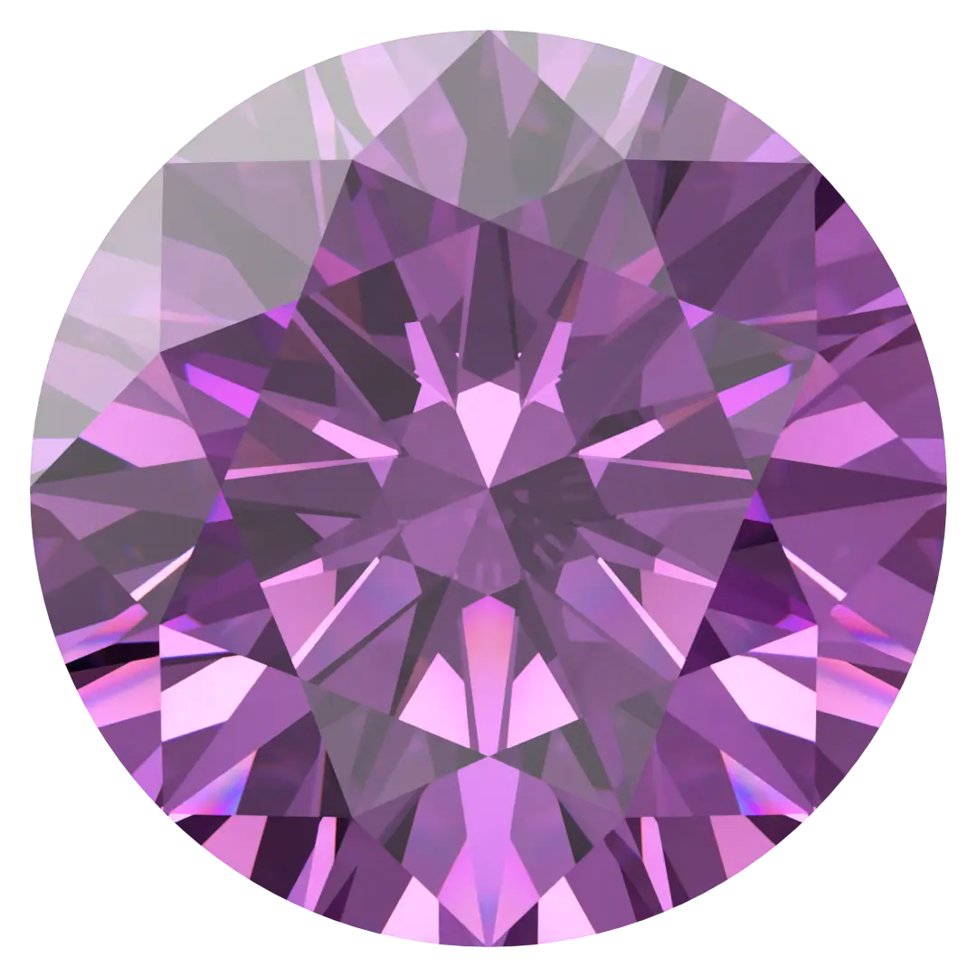 Swarovski Zirconia Round Pure Brilliance Cut Fancy Purple