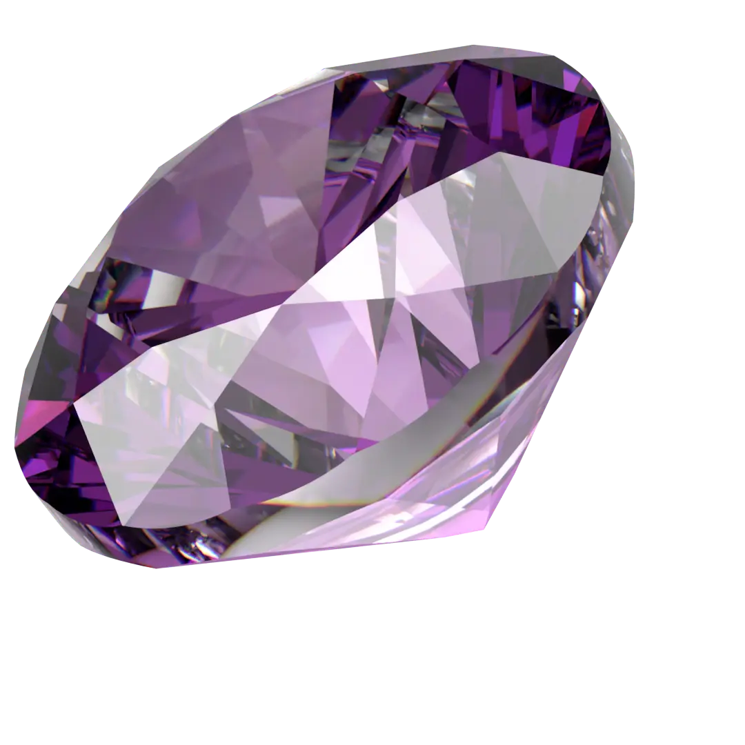 Swarovski Zirconia Round Pure Brilliance Cut Fancy Purple