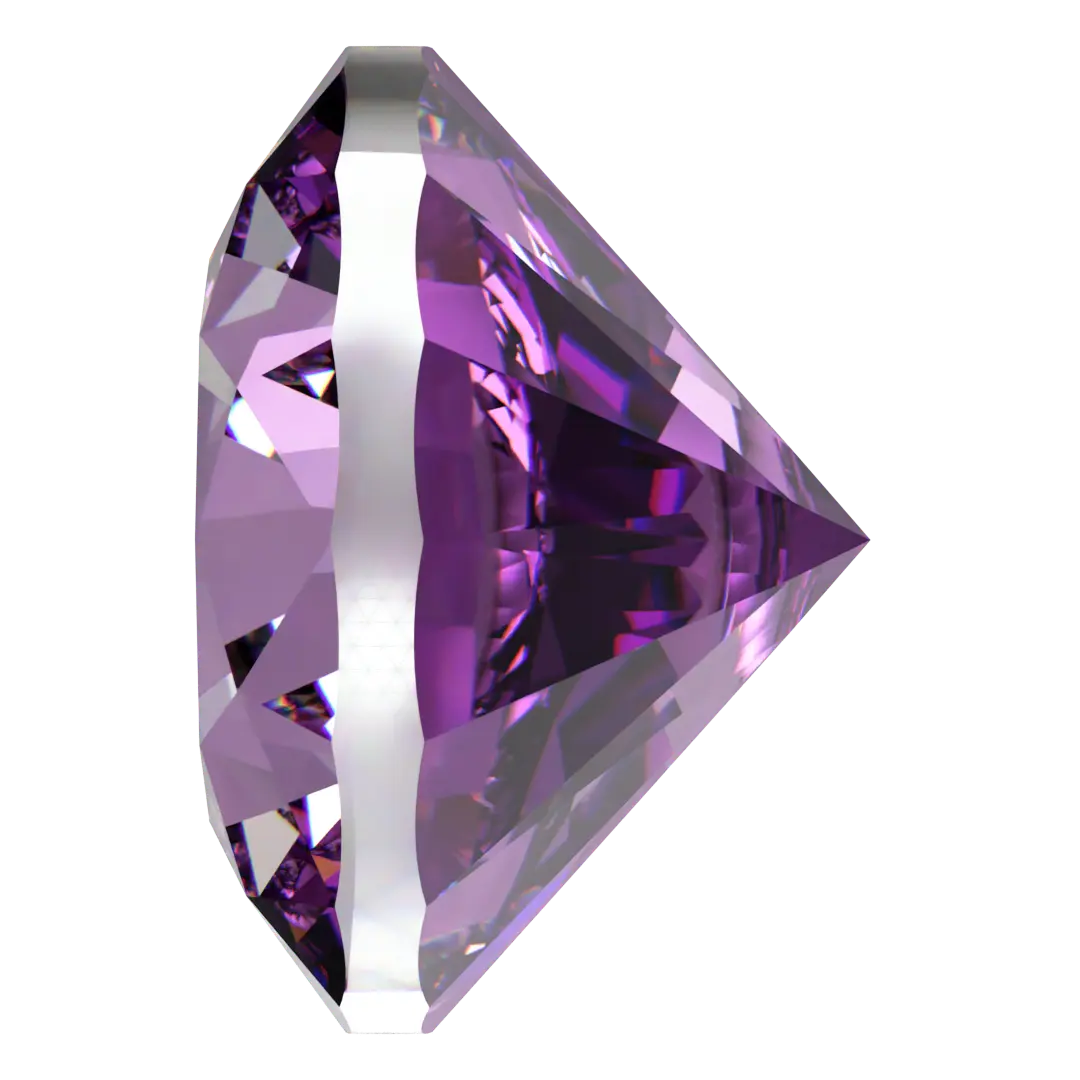 Swarovski Zirconia Round Pure Brilliance Cut Fancy Purple