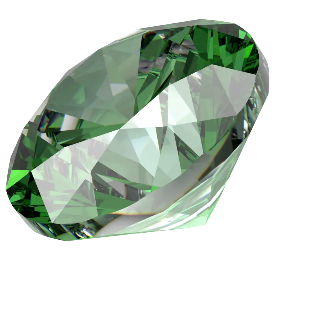 Swarovski Zirconia Round Pure Brilliance Cut Fancy Green