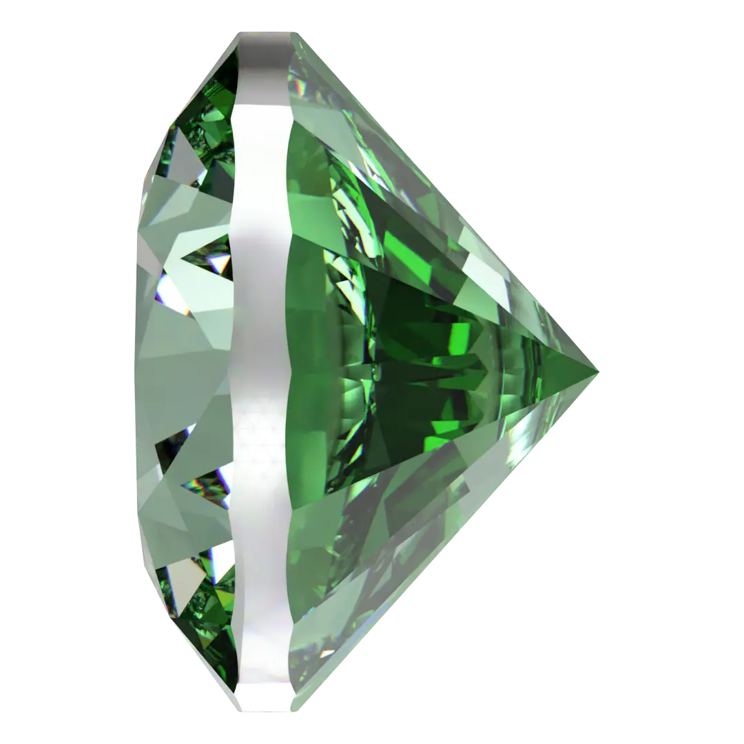 Swarovski Zirconia Round Pure Brilliance Cut Fancy Green