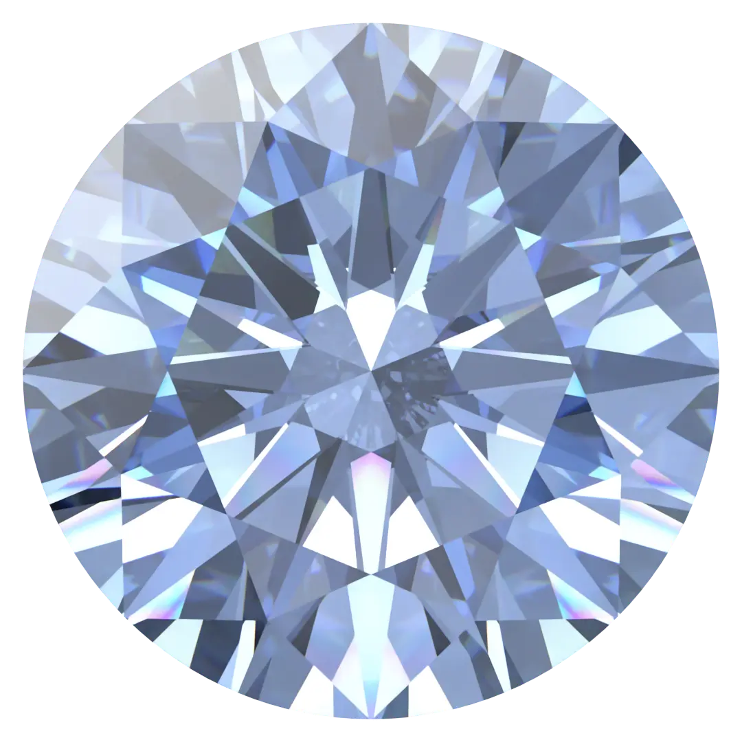 Swarovski Zirconia Round Pure Brilliance Cut Fancy Light Blue