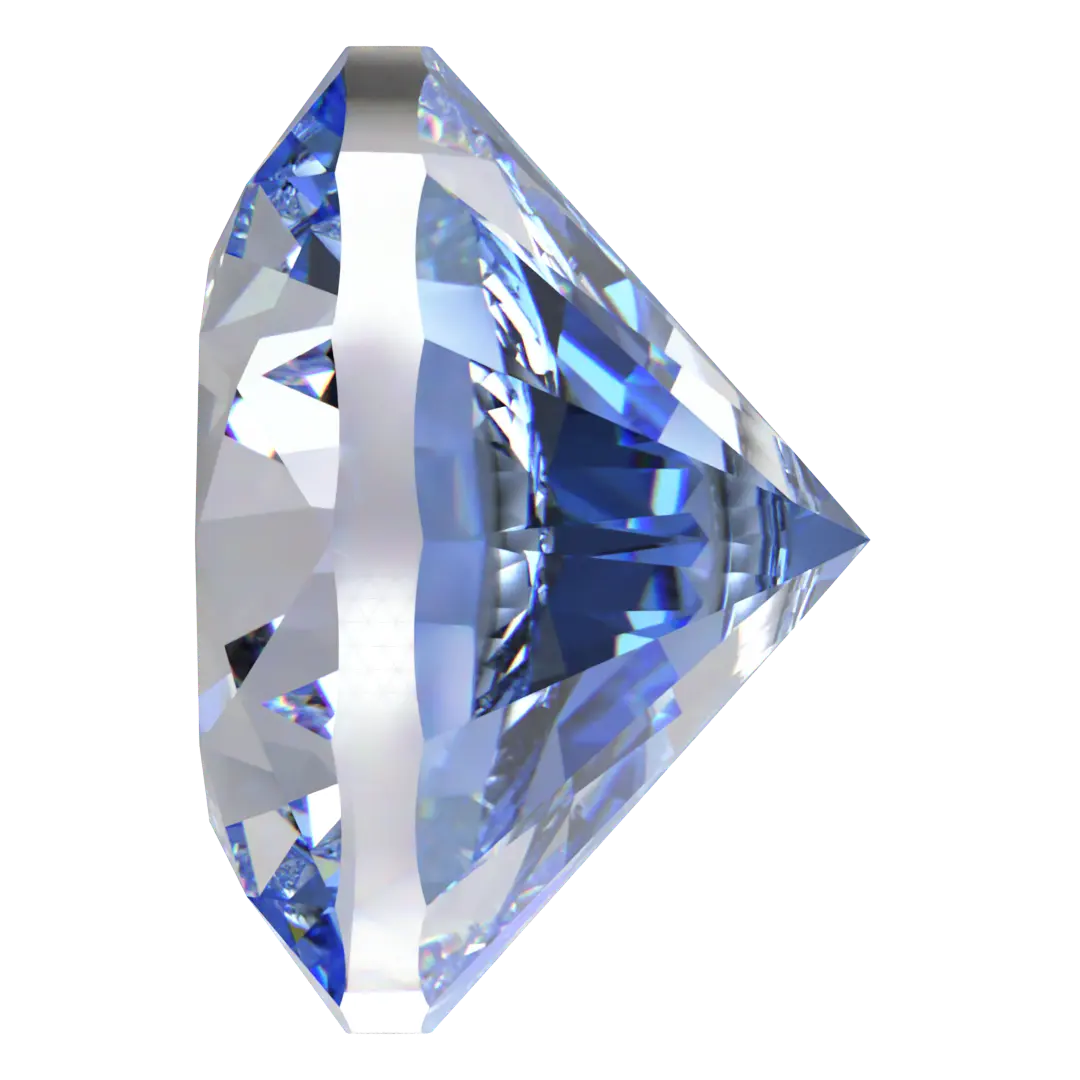 Swarovski Zirconia Round Pure Brilliance Cut Fancy Light Blue