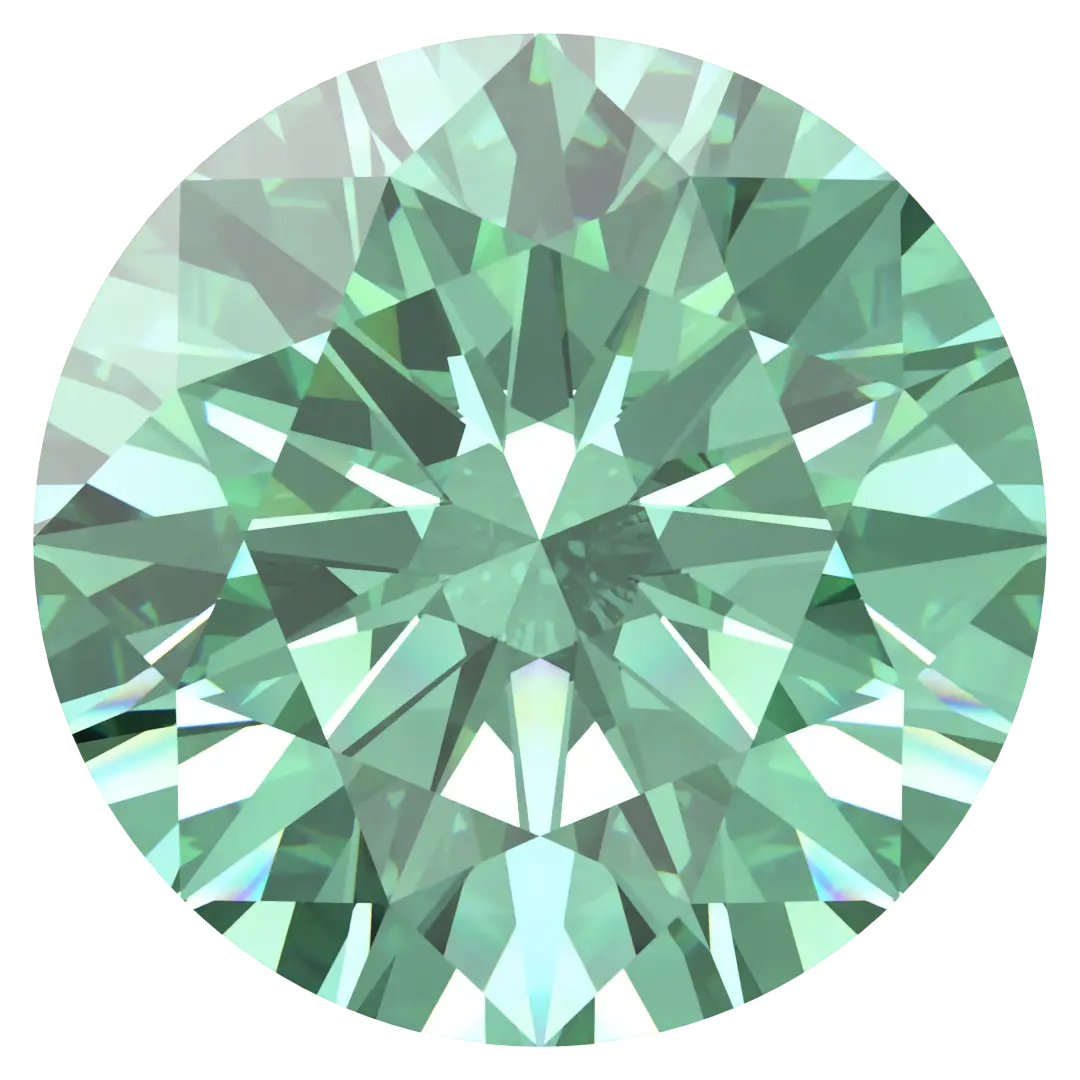 Swarovski Zirconia Round Pure Brilliance Cut Fancy Light Green