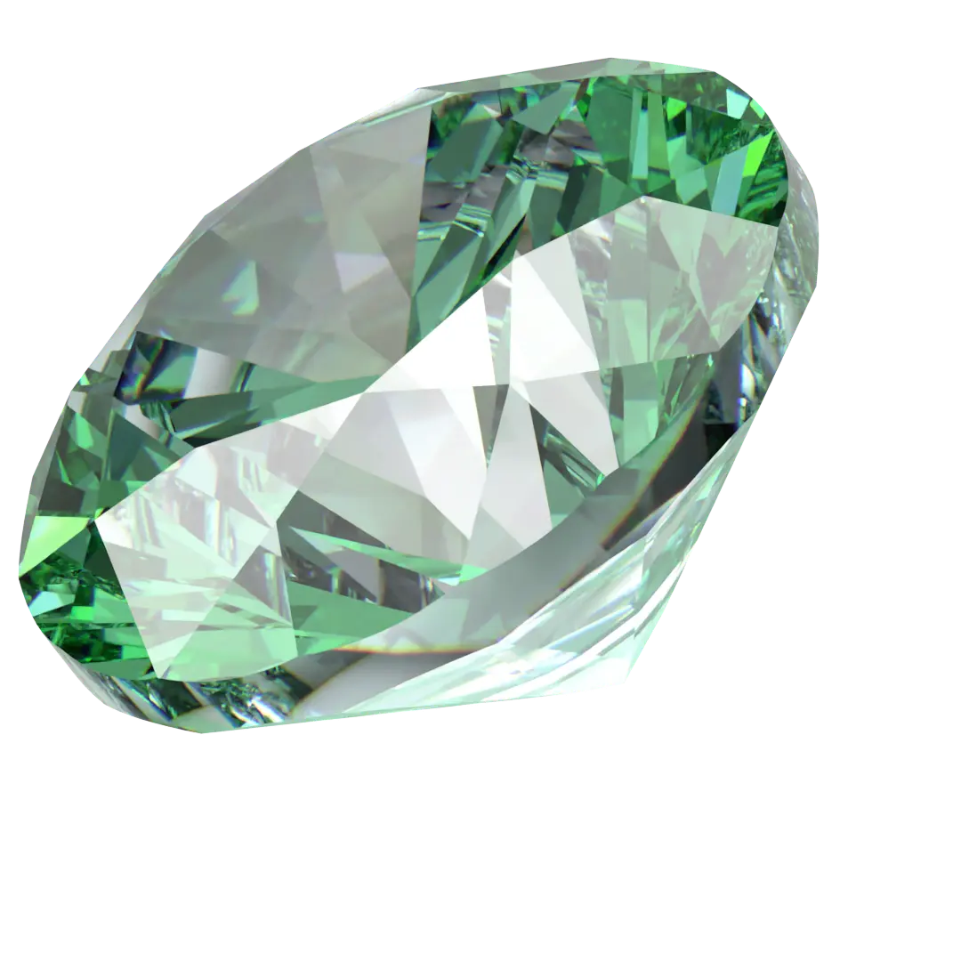 Swarovski Zirconia Round Pure Brilliance Cut Fancy Light Green
