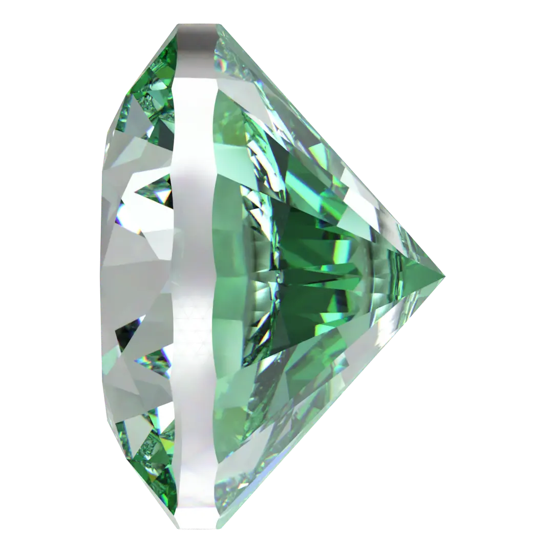 Swarovski Zirconia Round Pure Brilliance Cut Fancy Light Green