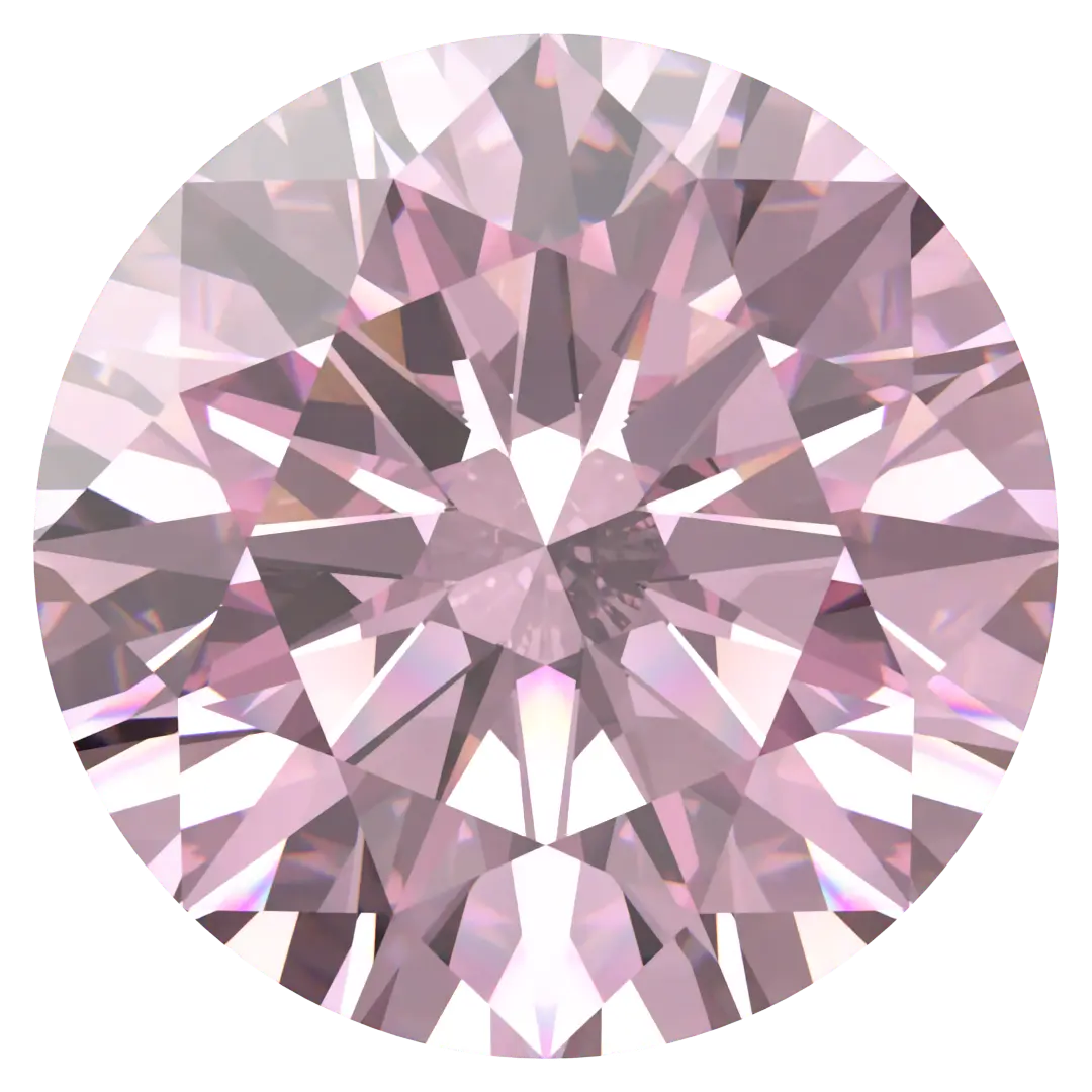 Swarovski Zirconia Round Pure Brilliance Cut Purplish Pink