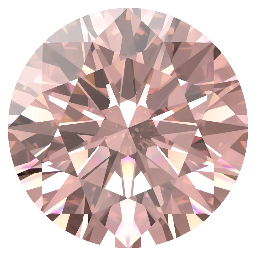 Swarovski Zirconia Round Pure Brilliance Cut Fancy Morganite