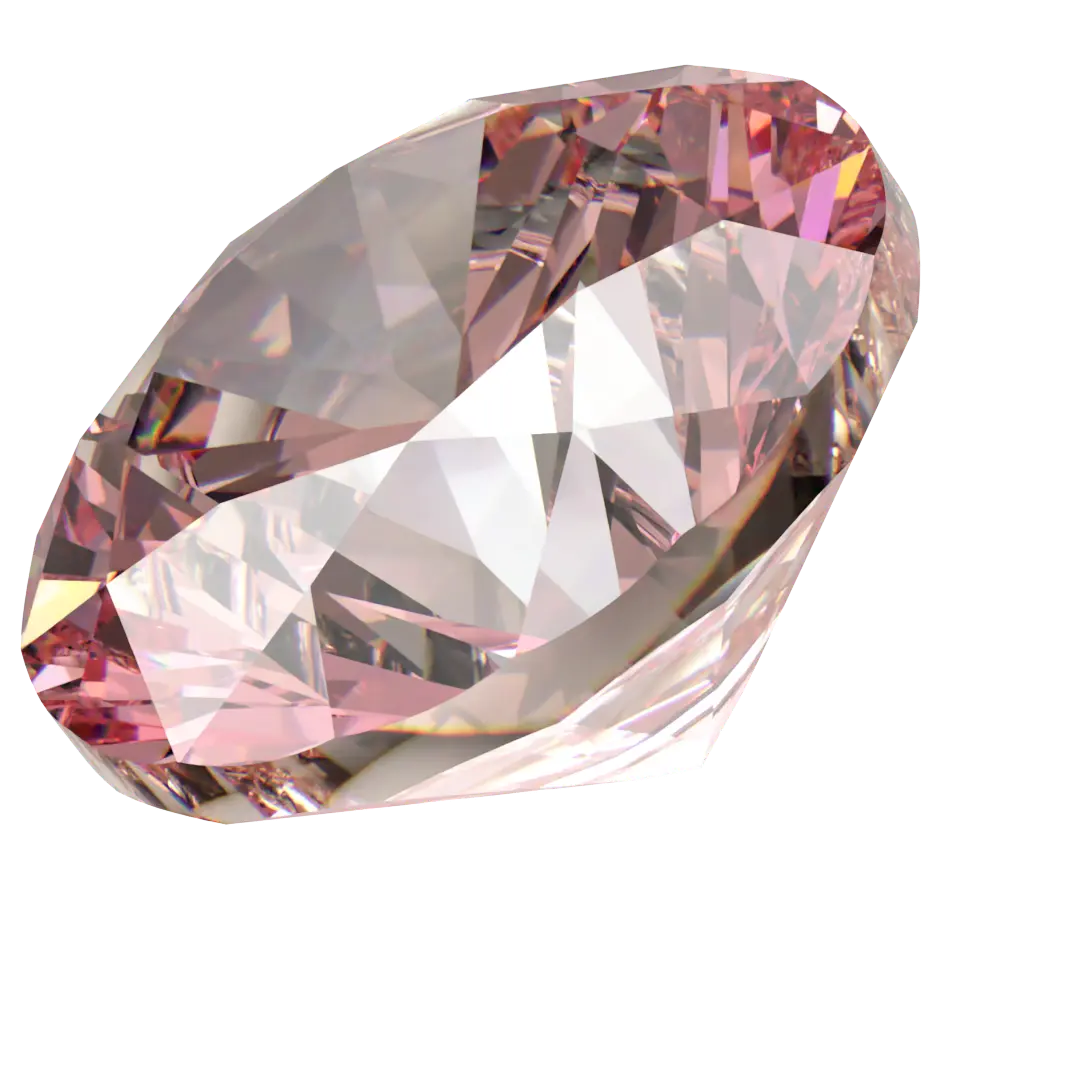 Swarovski Zirconia Round Pure Brilliance Cut Fancy Morganite