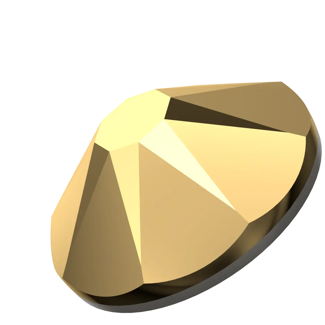 Swarovski Flat Back Crystals Non Hotfix (2000, 2058 & 2088) Crystal Aurum