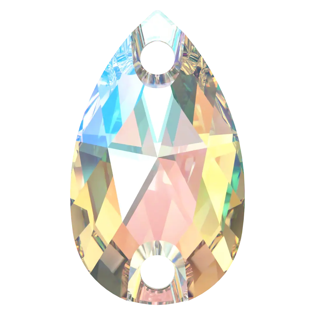 Swarovski Sew On Crystals Peardrop (3230) Crystal Shimmer