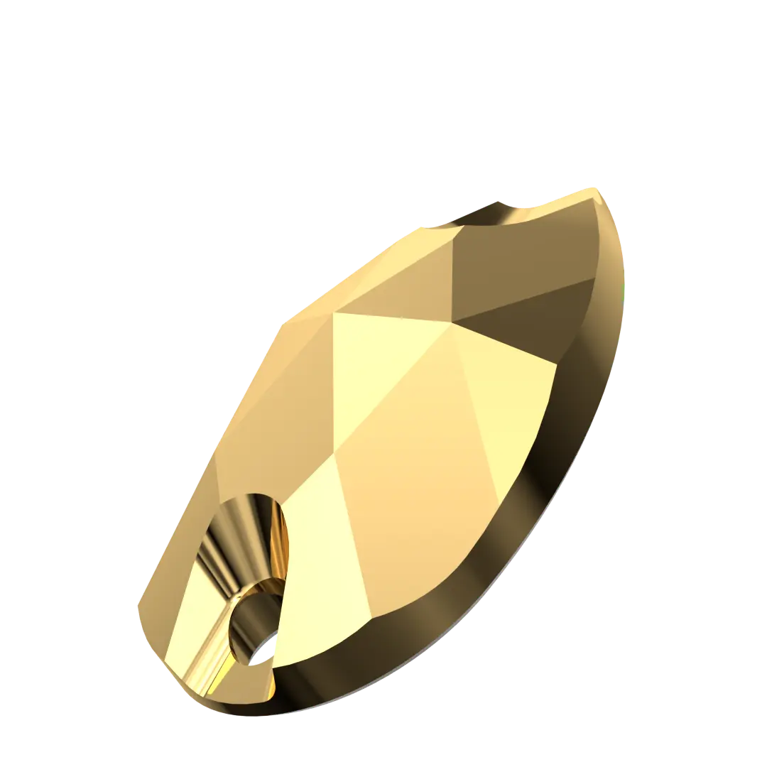 Swarovski Sew On Crystals Peardrop (3230) Crystal Aurum