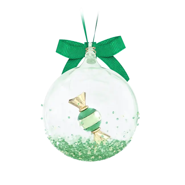 Swarovski Holiday Cheers Dulcis Ball Ornament Green