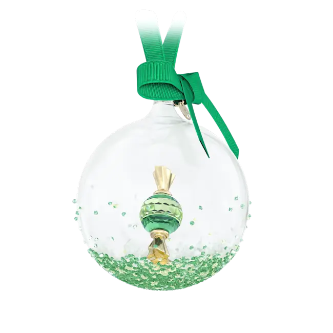 Swarovski Holiday Cheers Dulcis Ball Ornament Green