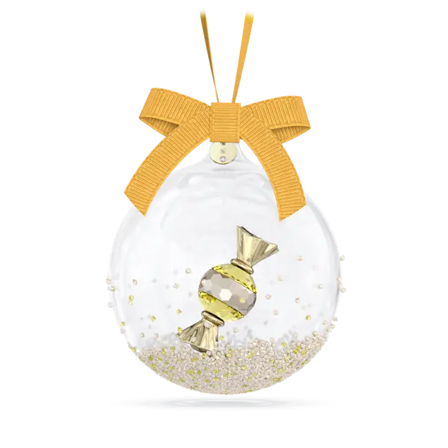 Swarovski Holiday Cheers Dulcis Ball Ornament Yellow