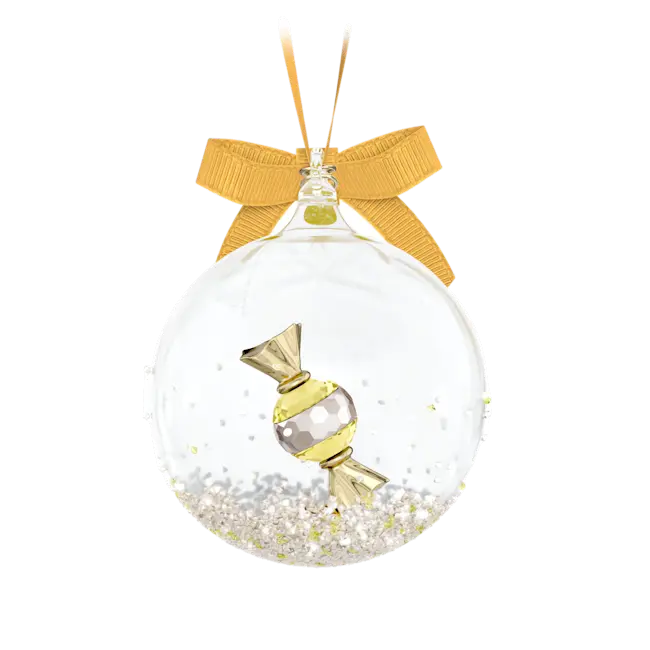 Swarovski Holiday Cheers Dulcis Ball Ornament Yellow