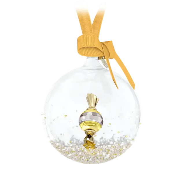 Swarovski Holiday Cheers Dulcis Ball Ornament Yellow
