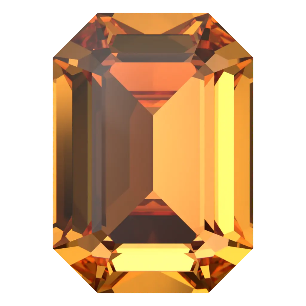 Swarovski Fancy Stones Curved Back Octagon (4610) Dark Orange