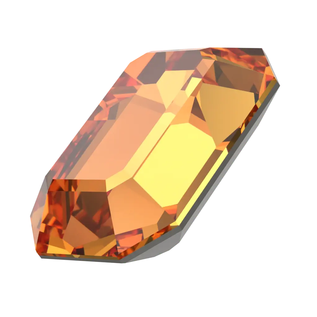 Swarovski Fancy Stones Curved Back Octagon (4610) Dark Orange