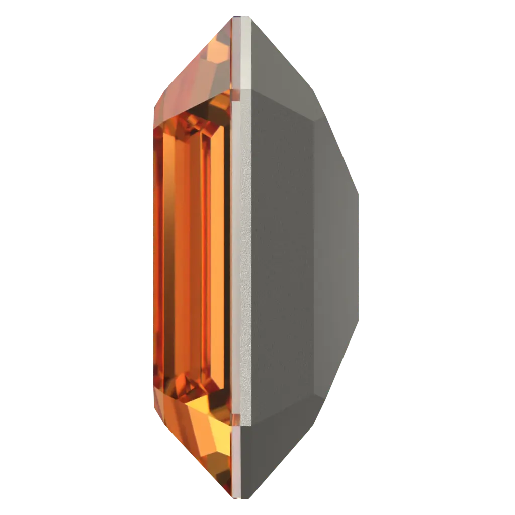 Swarovski Fancy Stones Curved Back Octagon (4610) Dark Orange