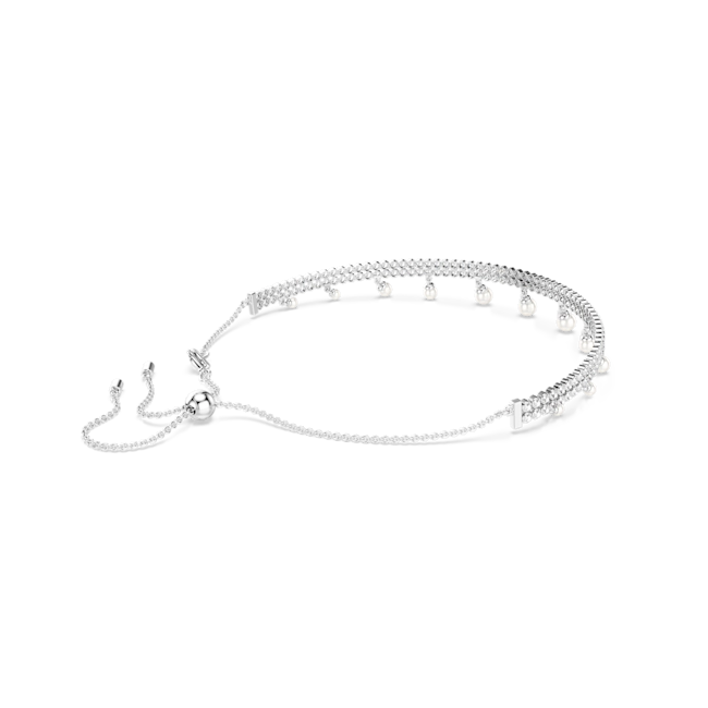 Ariana Grande x Swarovski Choker Crystal Pearl Round Cut White Rhodium Plated