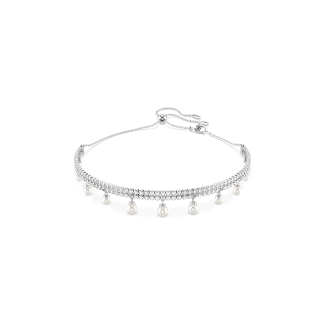 Ariana Grande x Swarovski Choker Crystal Pearl Round Cut White Rhodium Plated