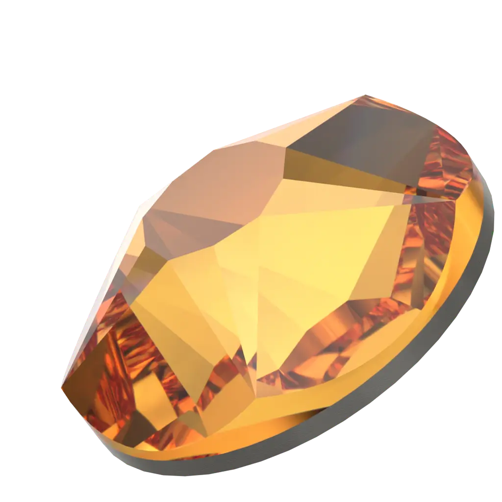 Swarovski Flat Back Crystals Non Hotfix Xirius Star Rose (2100) Dark Orange