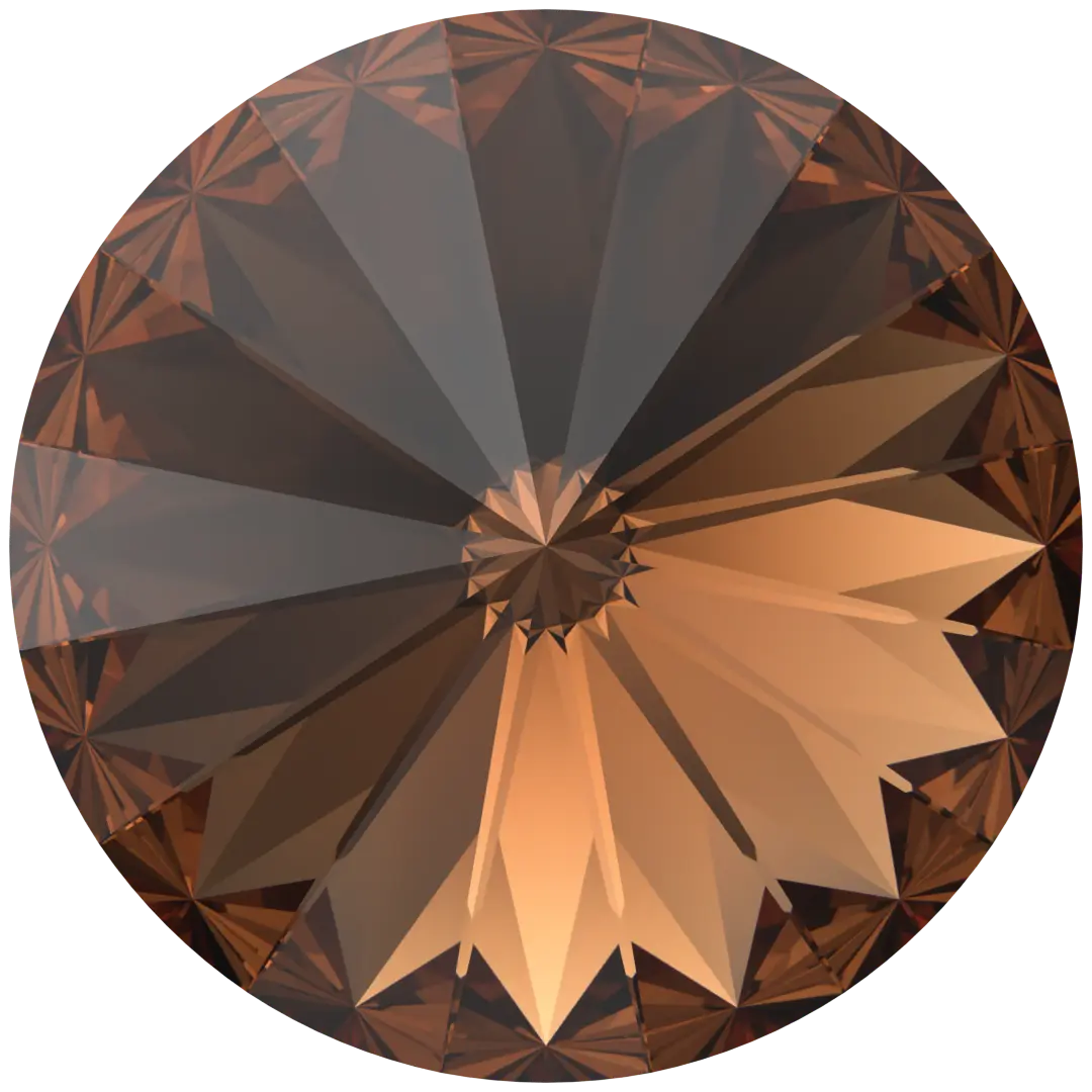 Swarovski Chatons Round Stones Rivoli (1122) Recreated Smoked Topaz
