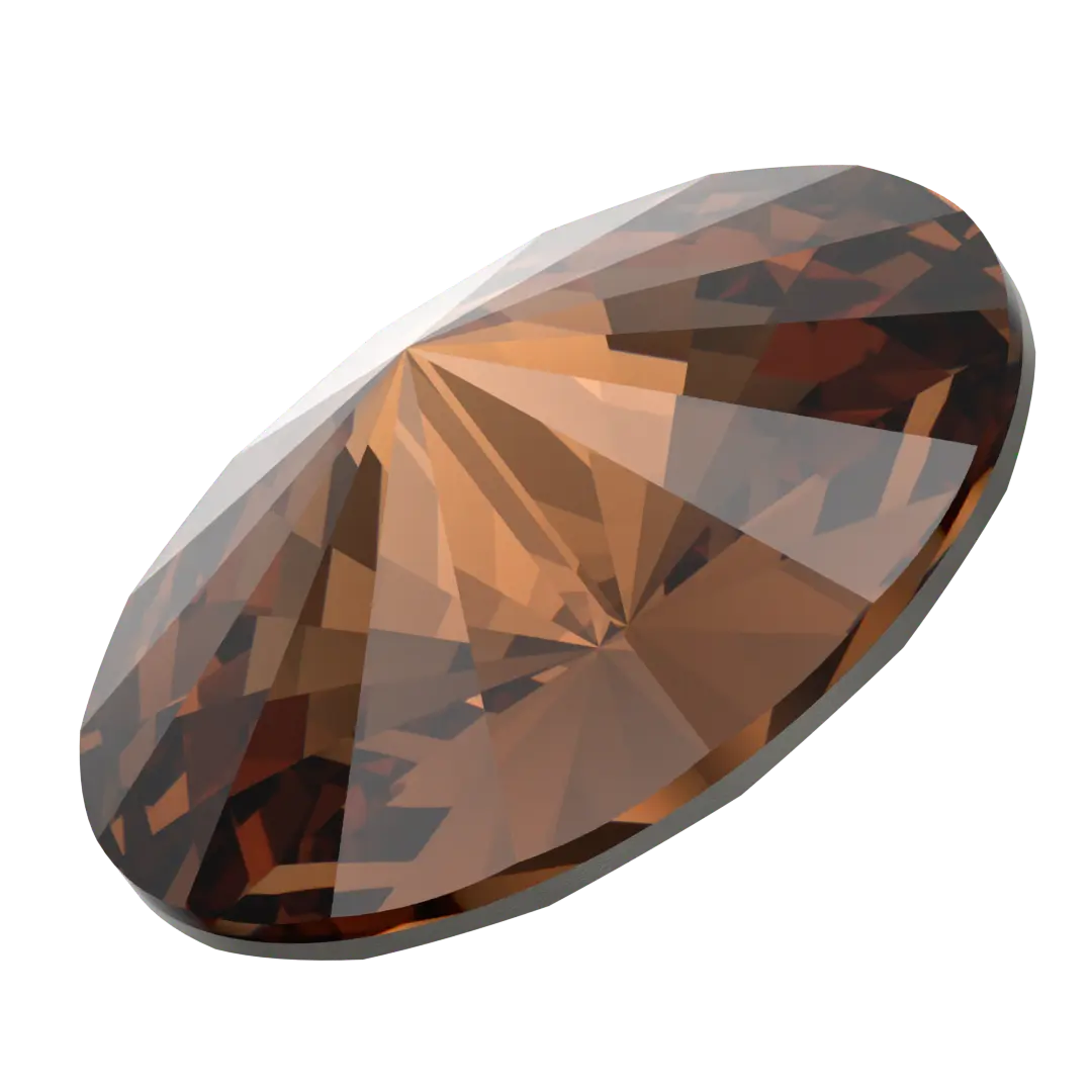 Swarovski Chatons Round Stones Rivoli (1122) Recreated Smoked Topaz