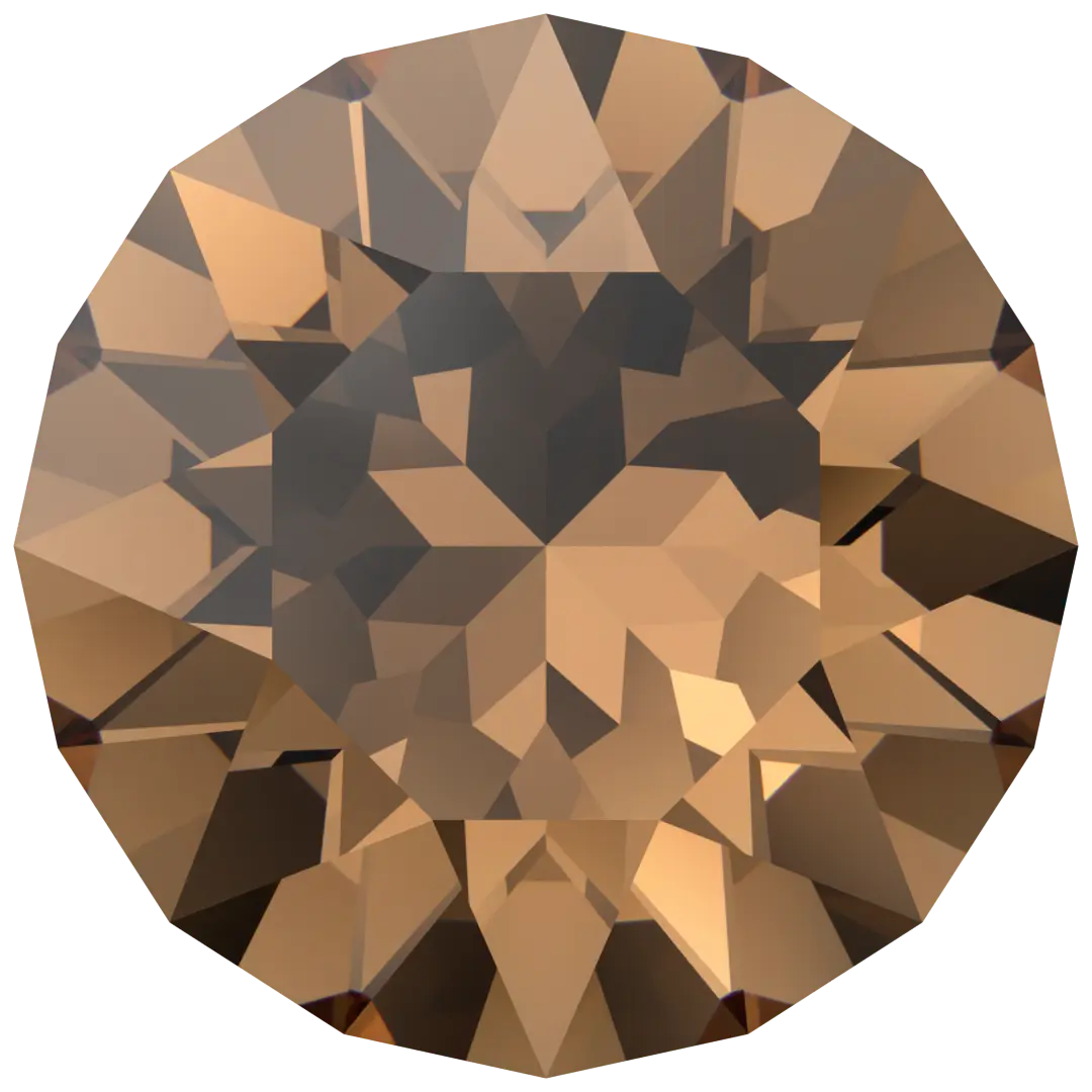 Swarovski Chatons Round Stones (1028 & 1088) Recreated Light Smoked Topaz