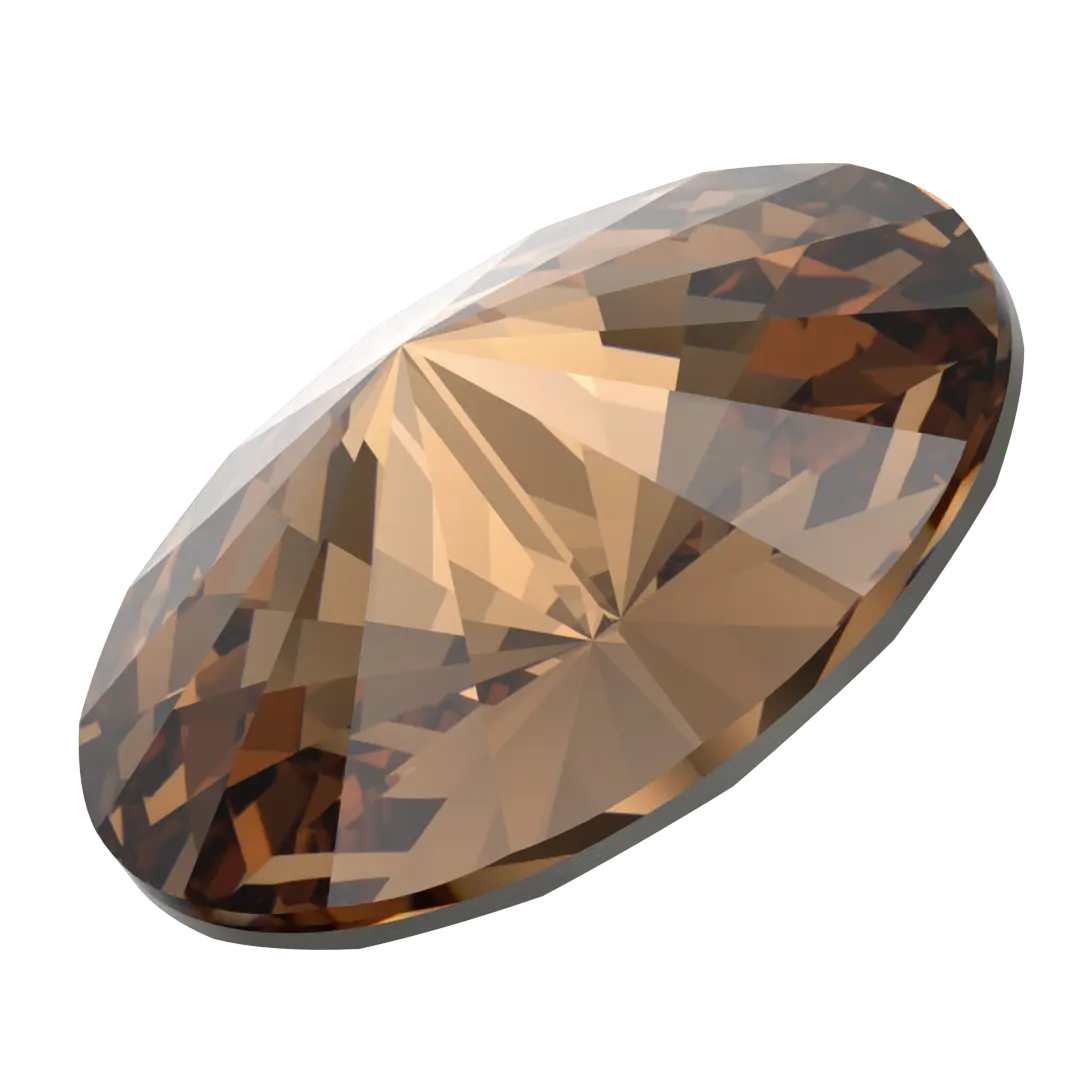 Swarovski Chatons Round Stones Rivoli (1122) Recreated Light Smoked Topaz