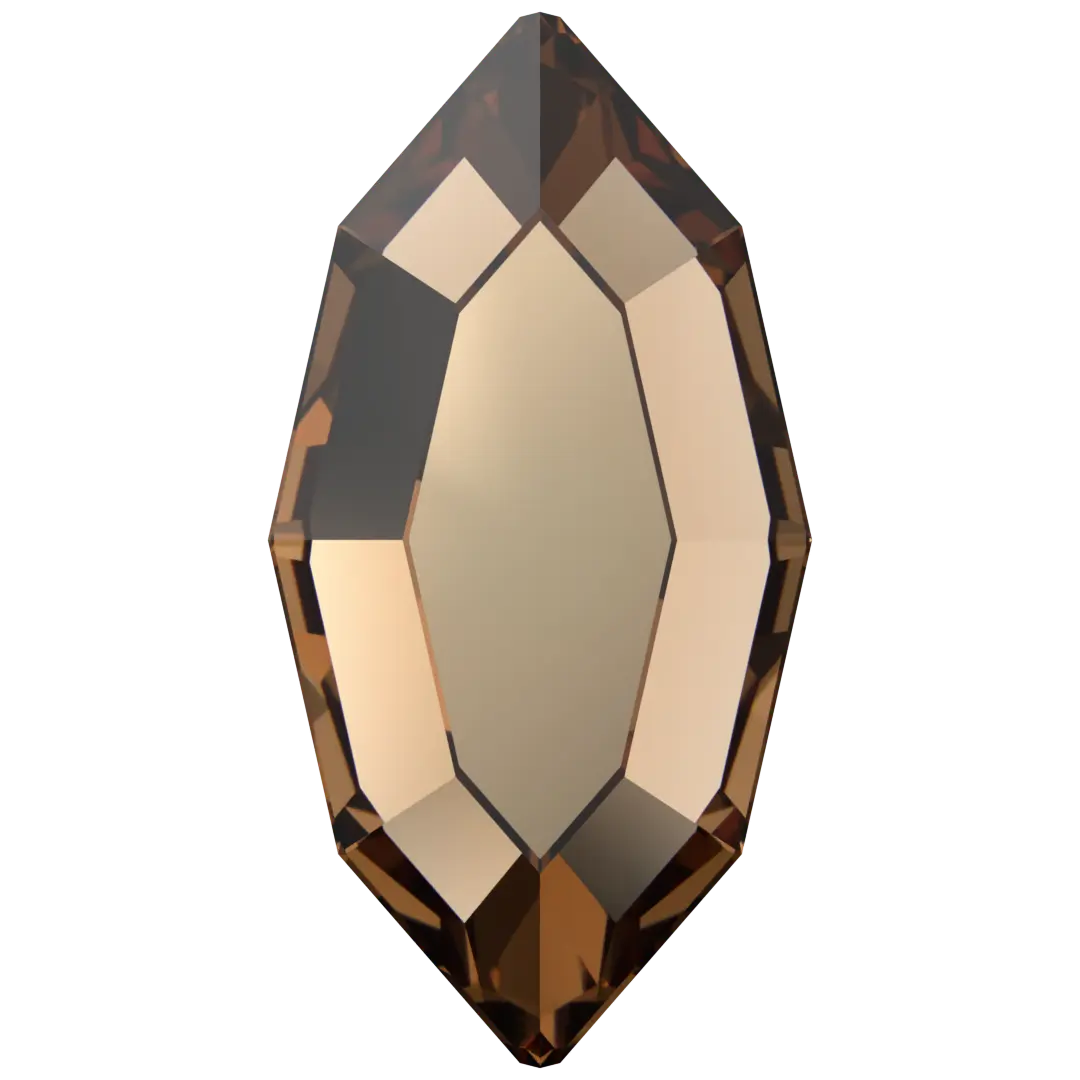 Serinity Hotfix Flat Back Crystals Navette (2200) Light Smoked Topaz