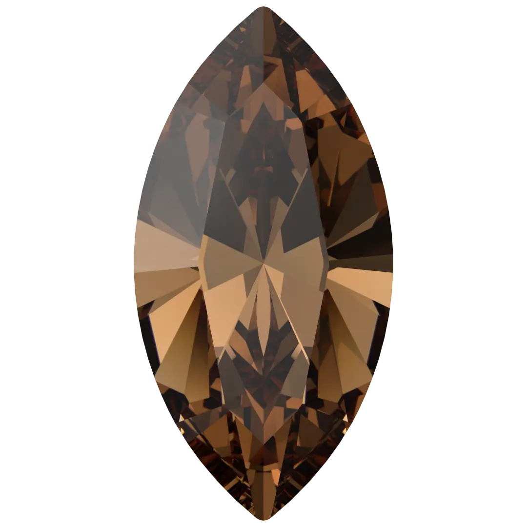 Swarovski Fancy Stones Xilion Navette (4228) Recreated Light Smoked Topaz