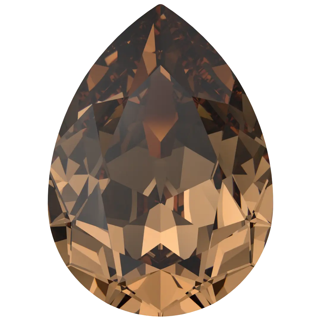 Swarovski Fancy Stones Pear (4320) Recreated Light Smoked Topaz