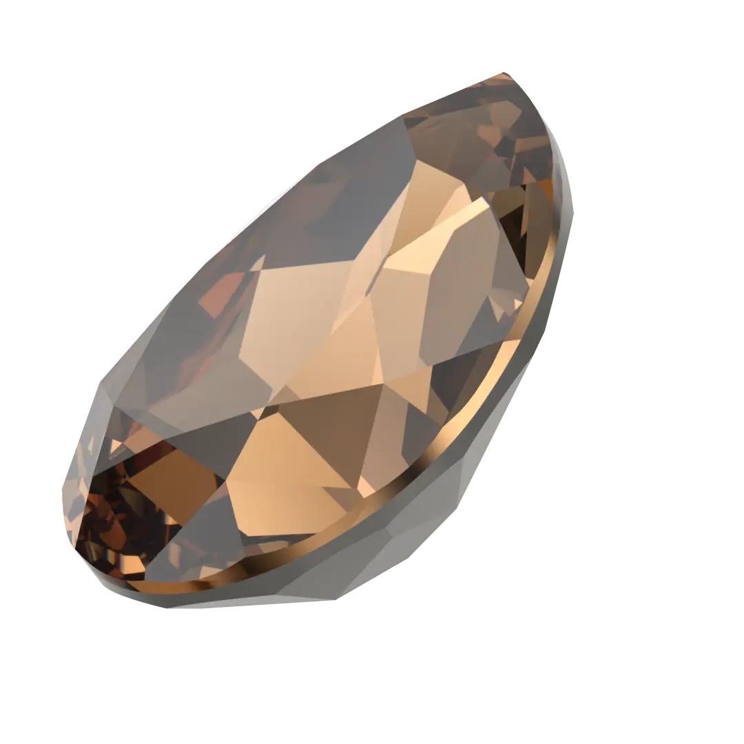 Swarovski Fancy Stones Pear (4320) Recreated Light Smoked Topaz