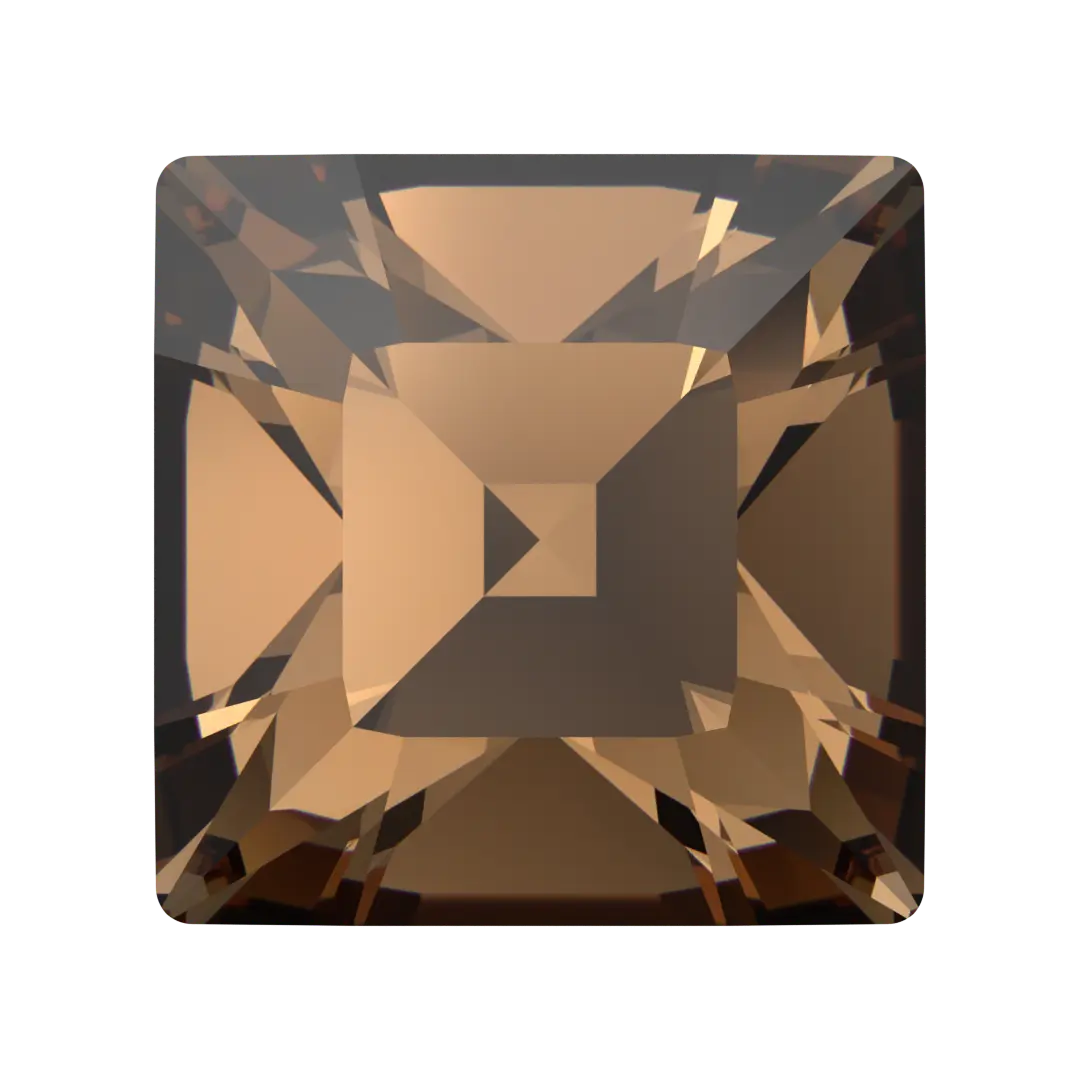 Swarovski Fancy Stones Xilion Square (4428) Recreated Light Smoked Topaz