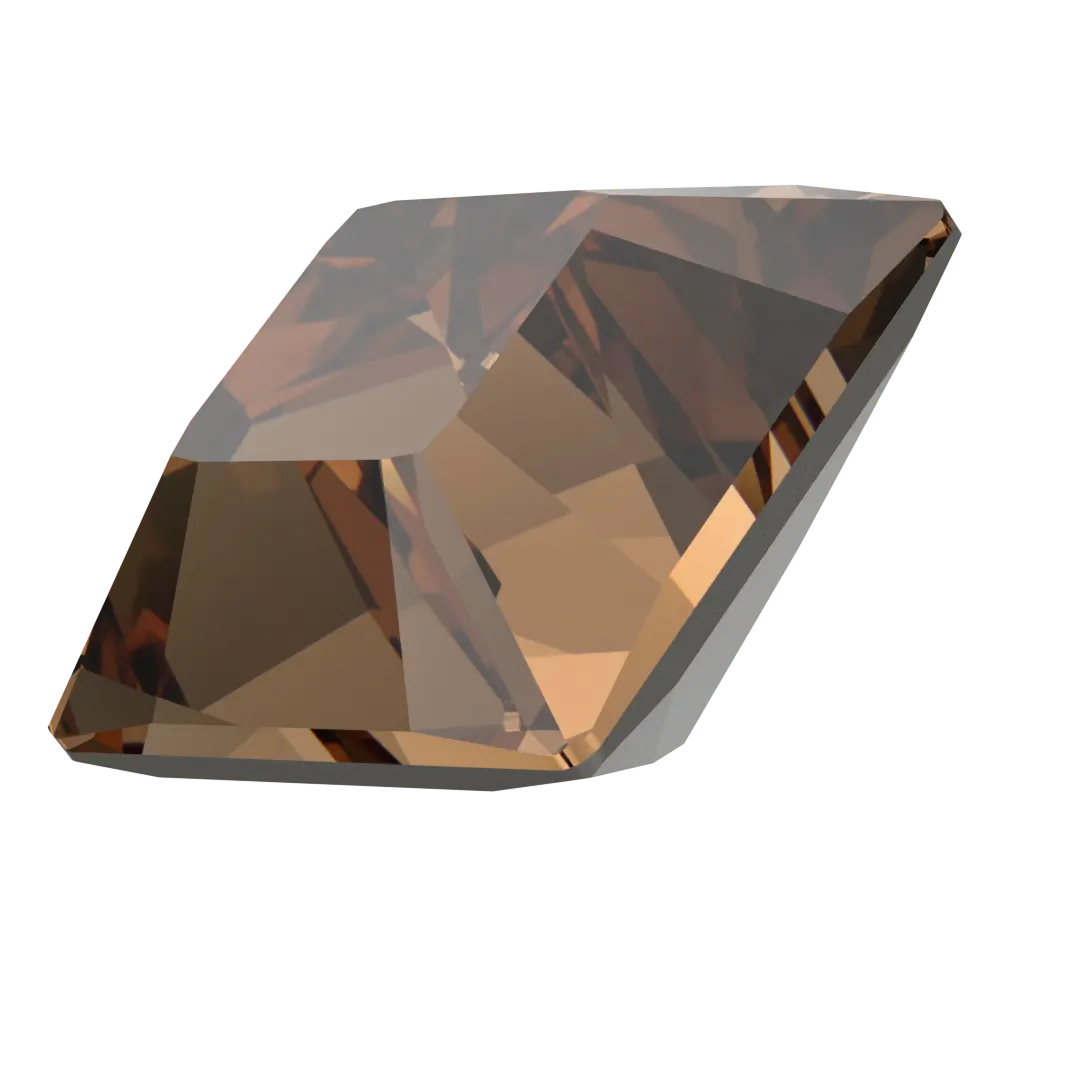 Swarovski Fancy Stones Xilion Square (4428) Recreated Light Smoked Topaz